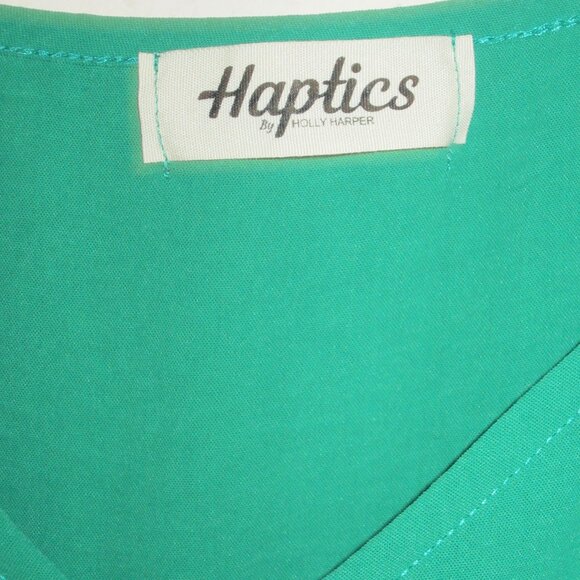 Shamrock Green Sweetheart Neckline Tiered Crinkle Dress by Haptics Size Small - Picture 3 of 8